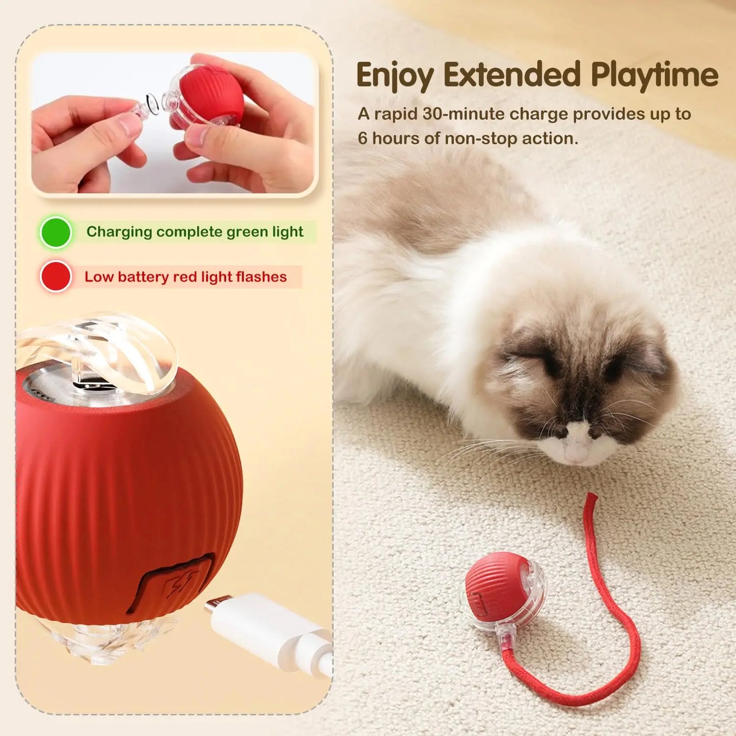 Interactive Cat Smart Ball Toy