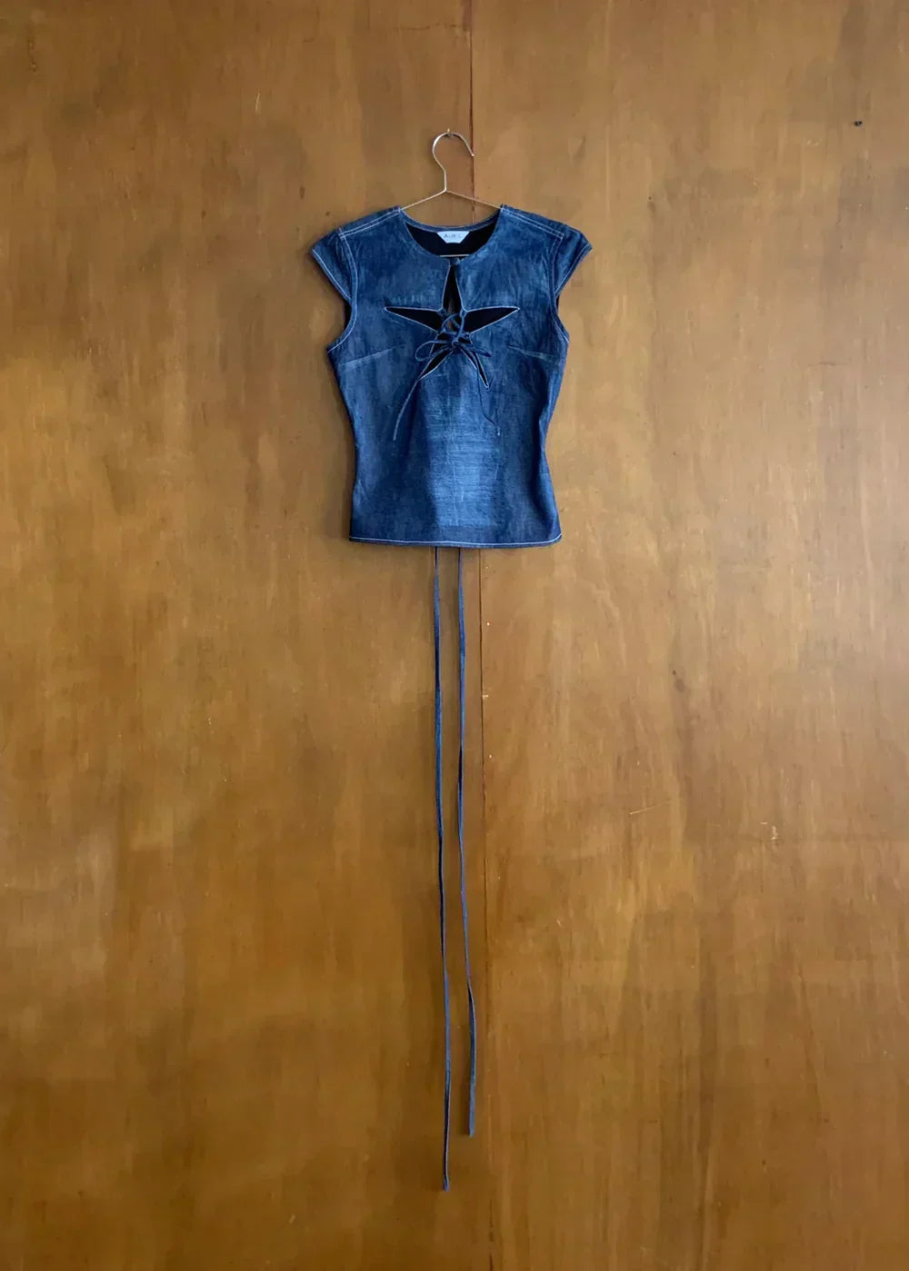 Starlight Denim Cutout Top