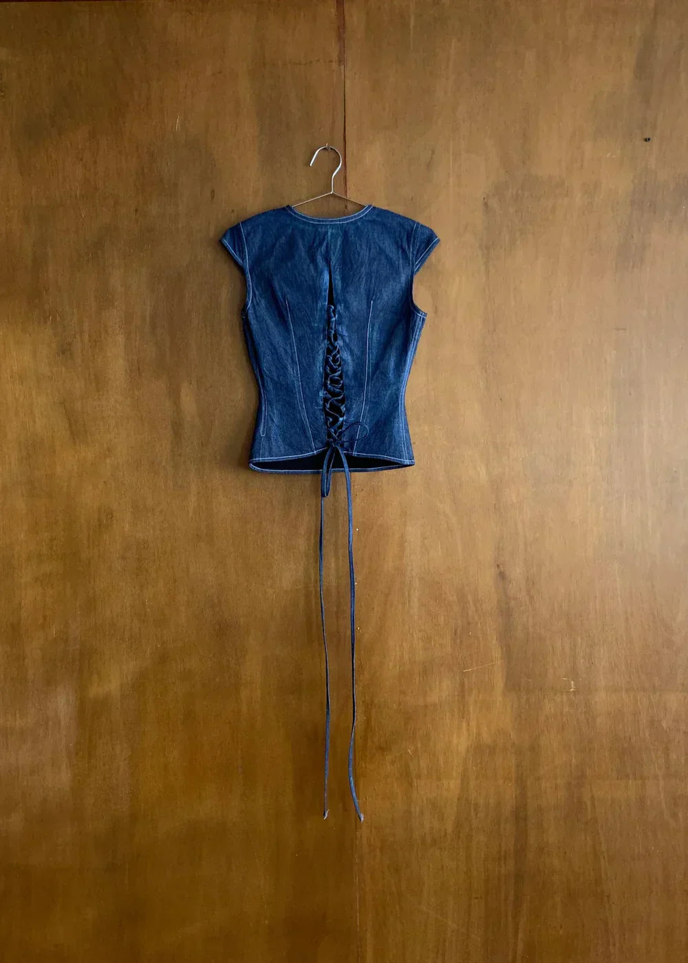 Starlight Denim Cutout Top