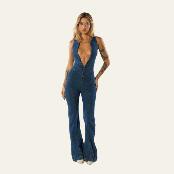 HeartFlare™ Denim Jumpsuit
