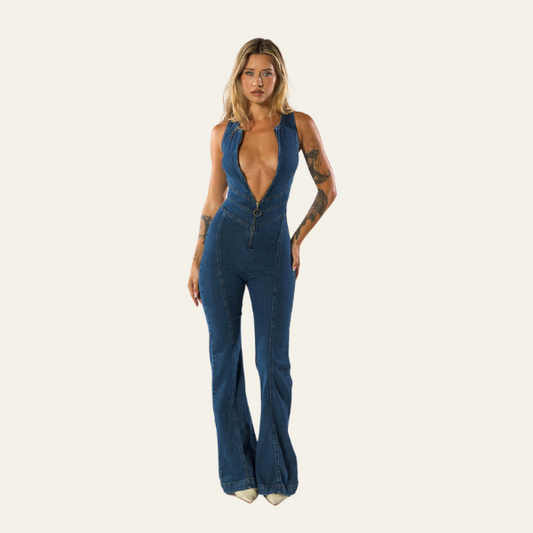 HeartFlare™ Denim Jumpsuit