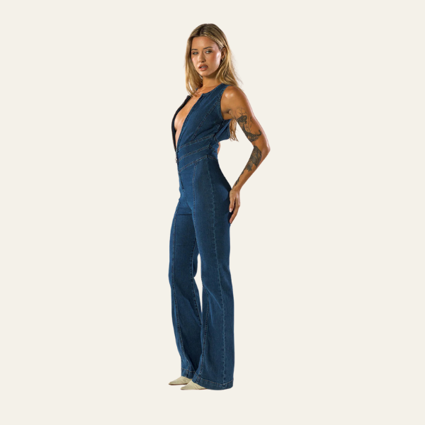 HeartFlare™ Denim Jumpsuit