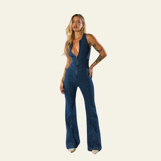 HeartFlare™ Denim Jumpsuit