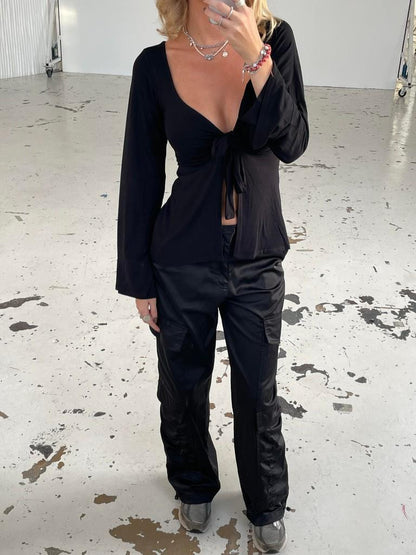 Luna Tie-Front Blouse ✨